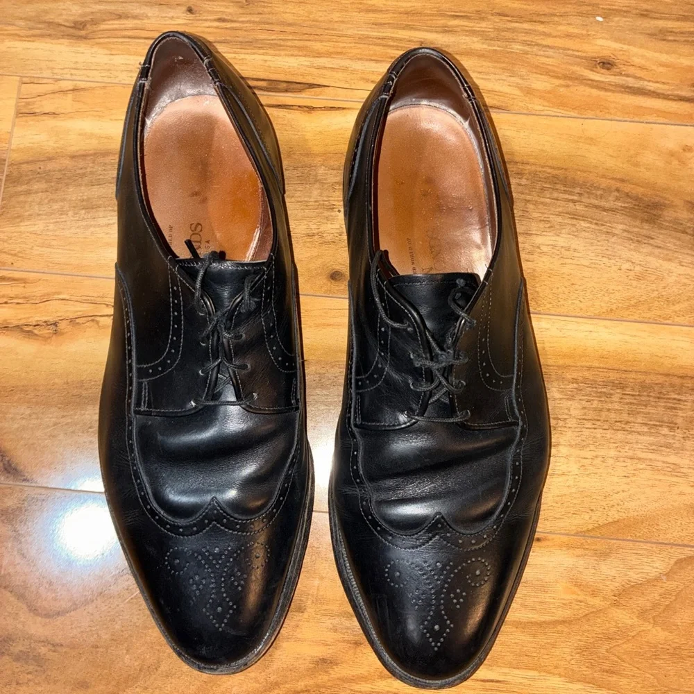 Allen Edmonds Kingswood Wingtip Leather Shoes, Made in USA- mens size 11.5